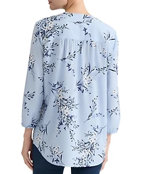 Jones New York Plus Printed V-Neck Top