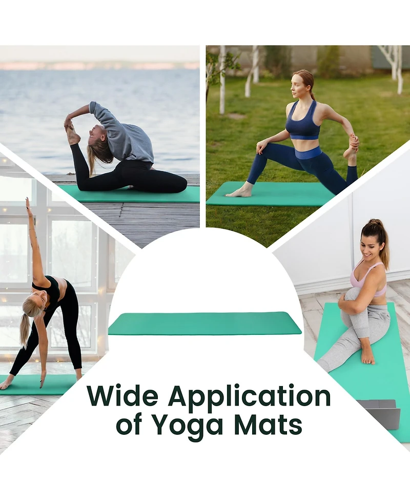 Aofar Yoga Mat Thick High Density Exercise Carrying Strap