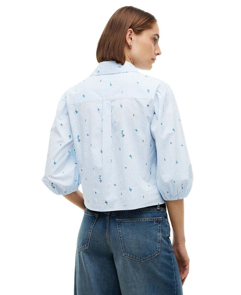 Tommy Hilfiger Women's Printed 3/4-Sleeve Shirt