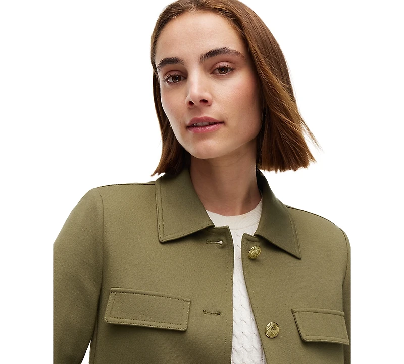 Tommy Hilfiger Women's Ponte Knit Band Collar Jacket