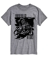 Airwaves Men's The Mandalorian & Grogu Wherever I Go Graphic T-Shirt