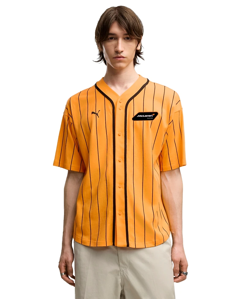 Puma Men's McLaren Baseball Jersey V-Neck T-Shirt