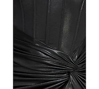Alex & Sophia Women's Knit Foil Sleeveless Midi Dress