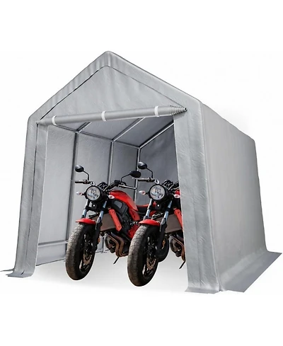 gaomon 13x20 Feet Heavy Duty Outdoor Carport Canopy, 180G Double-Coated Pe, Roll-Up Zipper Door, Removable Sidewalls