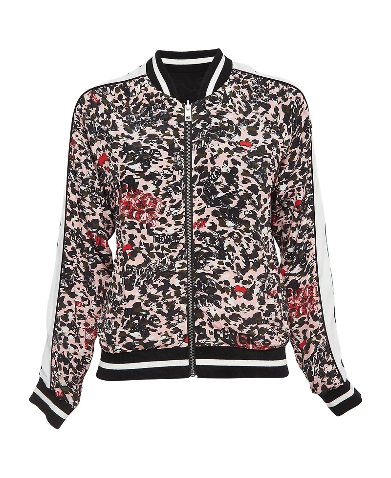 Pre-Owned Zadig & Voltaire Women's Printed Crepe Reversible Billy Leo Jacket