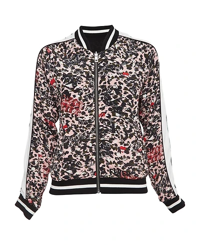Pre-Owned Zadig & Voltaire Women's Printed Crepe Reversible Billy Leo Jacket