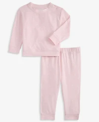 First Impressions Baby Girls' 0M-24M Heart-Print Sweatshirt and Sweatpants, 2-Piece Set, Macy's Exclusive