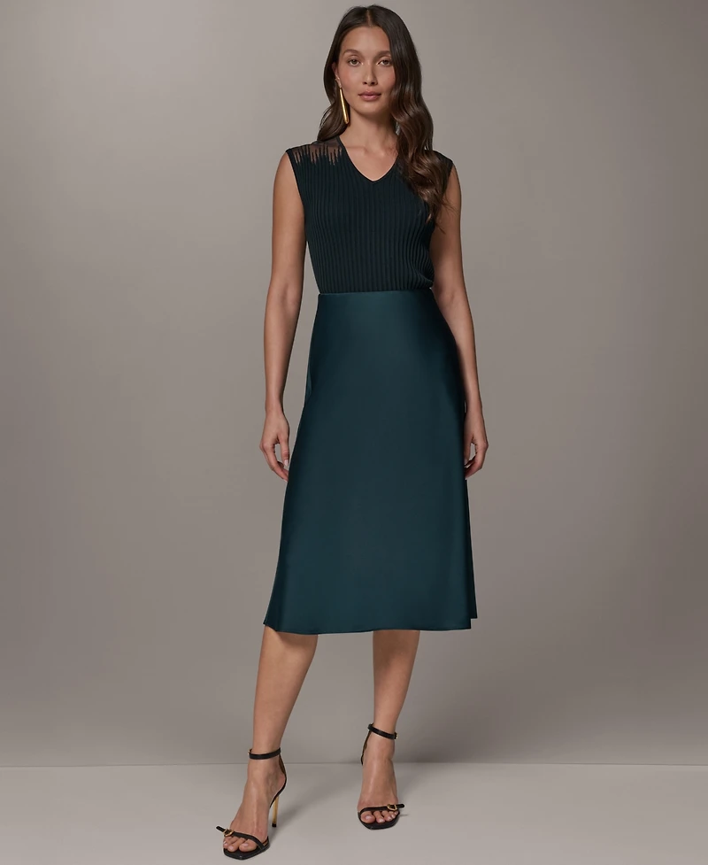 Donna Karan New York Women's Bias A-Line Midi Skirt