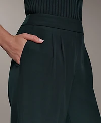Donna Karan New York Women's Mid-Rise Wide-Leg Pants