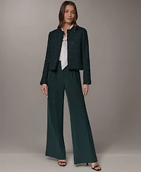 Donna Karan New York Women's Open-Front Fring Jacket