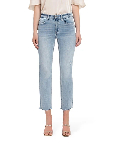 Flying Monkey Women's High Rise Crop Straight Jeans