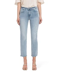 Flying Monkey Women's High Rise Crop Straight Jeans