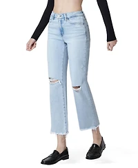 Vervet Women's High Rise Distressed Ankle Straight Jeans
