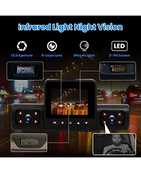 Neewer 1080P 4-Channel Dash Cam with Night Vision, Loop Recording, Parking Monitor