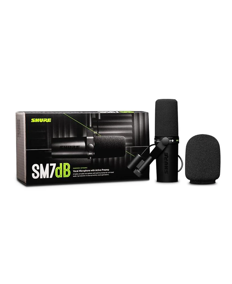 Shure SM7dB Cardioid Active Dynamic Studio Vocal Microphone with Built-In Preamp