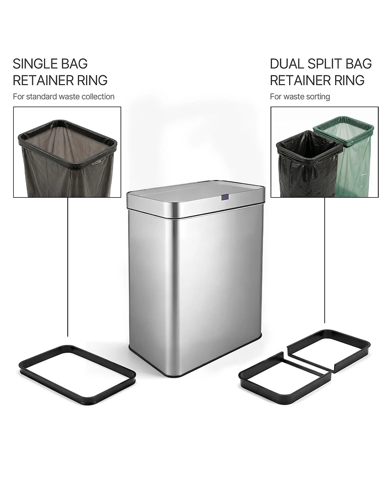 Mega Casa Gallon Motion Sensor Trash Can with 26 Trash Bags