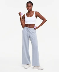 Id Ideology Women's Wide-Leg Fleece Pants, Macy's Exclusive