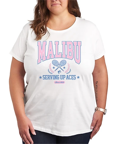 Hybrid Apparel Plus Barbie Malibu Varsity Tennis Graphic T-Shirt
