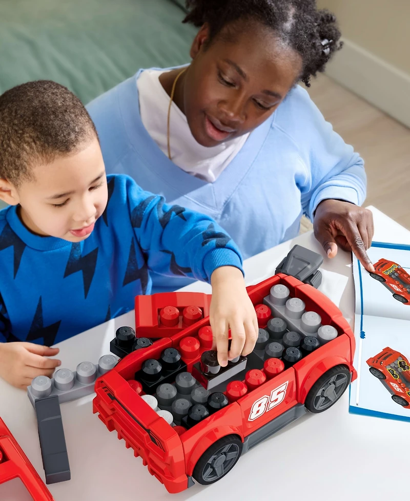 Mega Bloks Build & Go Race Car 3-in-1 with Rolling Wheels, 26-Piece Building Set, Ages 3+