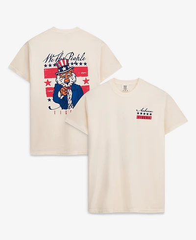 Image One Men's Cream Auburn Tigers Uncle Sam Mascot T-Shirt