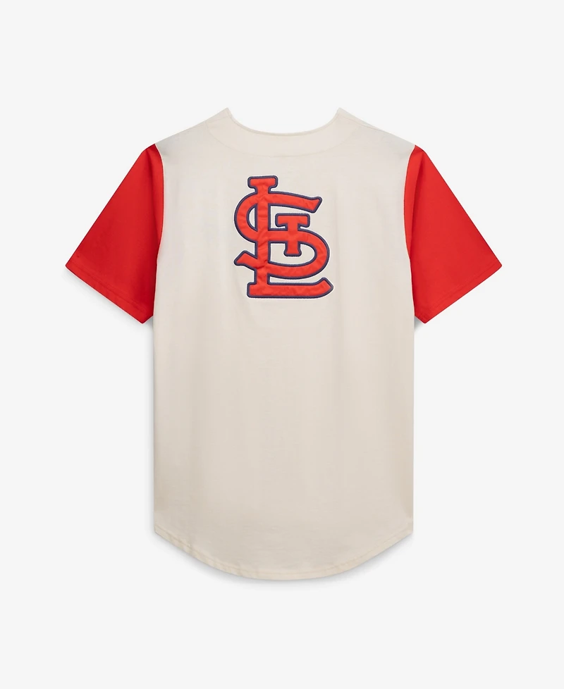 Fanatics Men's Profile Cream St. Louis Cardinals Big Tall Full-Button Jersey