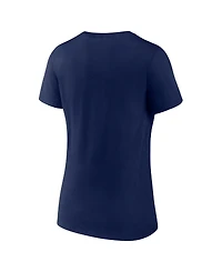 Logo Athletic Women's Navy Chicago Cubs V-Neck T-Shirt