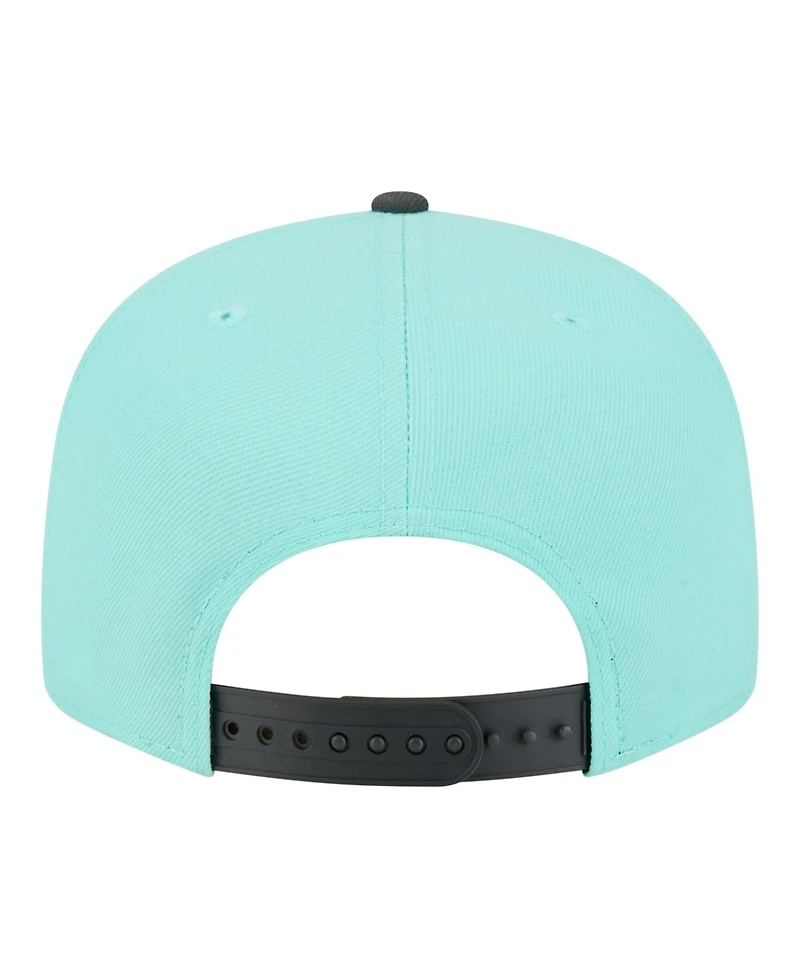 New Era Men's Turquoise/Charcoal Detroit Tigers Two-Tone Color Pack 9FIFTY Snapback Hat
