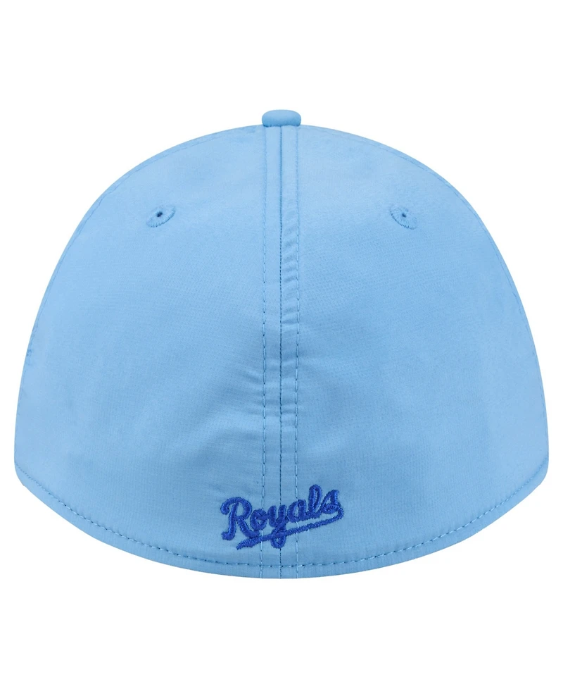 New Era Men's Light Blue Kansas City Royals Patch 39THIRTY A-Frame M-Crown Perforated Flex Hat