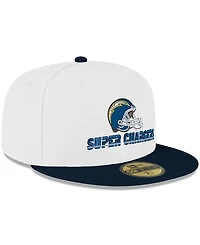 New Era Men's White/Navy Los Angeles Chargers Super Chargers 59FIFTY Fitted Hat