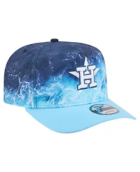 New Era Men's Light Blue Houston Astros Deep Water Pre-Curved 9FIFTY A-Frame Snapback Hat