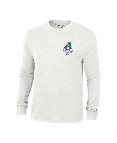 Champion Men's White Arizona Diamondbacks Cooperstown Winning Tradition Tri-Blend Long Sleeve T-Shirt