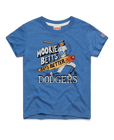 Homage Big Boys and Girls Mookie Betts Royal Los Angeles Dodgers Player Graphic Tri-Blend T-Shirt
