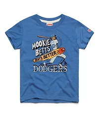 Homage Big Boys and Girls Mookie Betts Royal Los Angeles Dodgers Player Graphic Tri-Blend T-Shirt