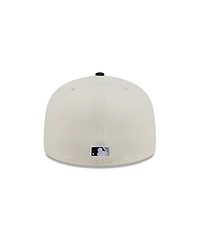 New Era Men's Cream/Black Chicago White Sox Bullpen Cart 59FIFTY Fitted Hat
