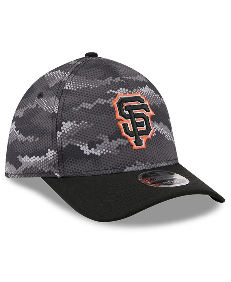 New Era Men's Black San Francisco Giants Camo 39THIRTY A-Frame Flex Hat