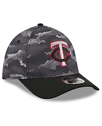 New Era Men's Black Minnesota Twins Camo 39THIRTY A-Frame Flex Hat