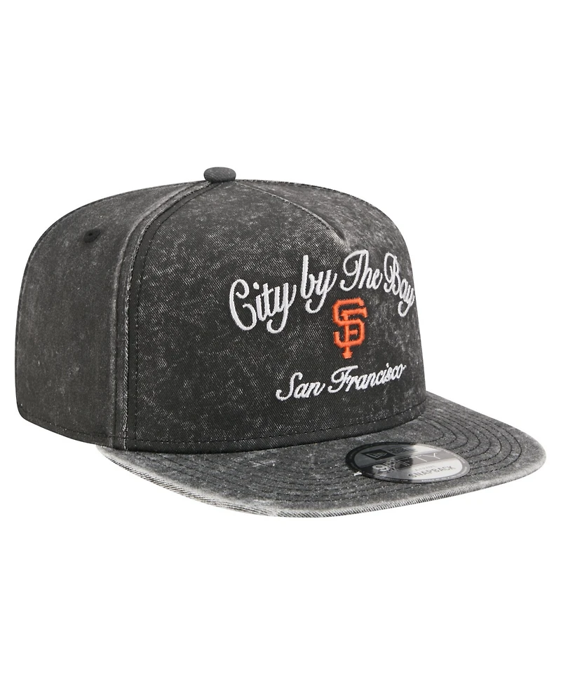 New Era Men's Black San Francisco Giants City Slogan A-Frame 9FIFTY Snapback Hat