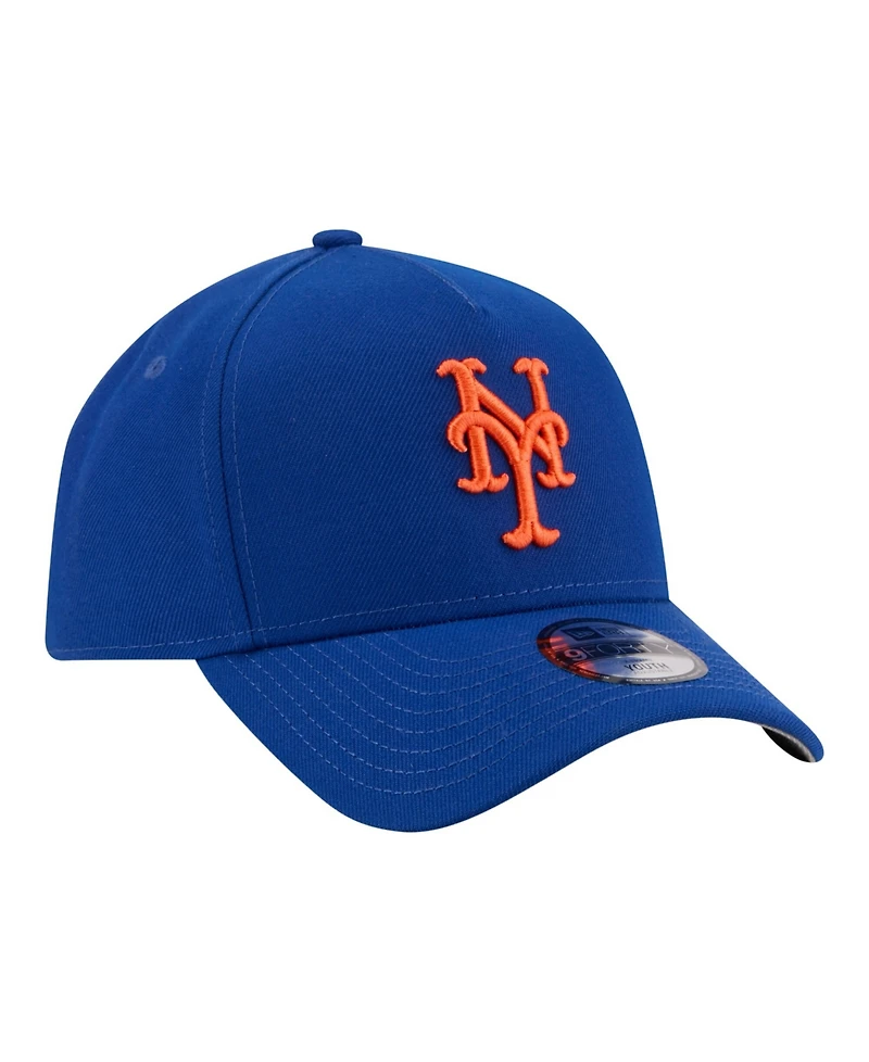 New Era Big Boys and Girls Royal New York Mets 9FORTY A-Frame Adjustable Hat