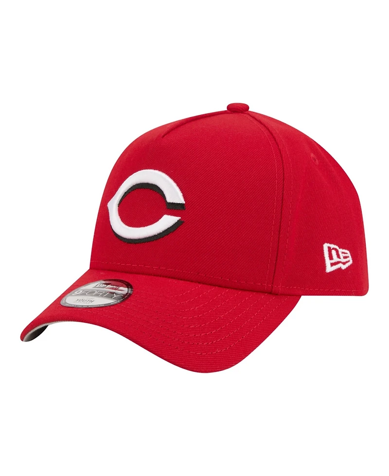 New Era Big Boys and Girls Red Cincinnati Reds 9FORTY A-Frame Adjustable Hat