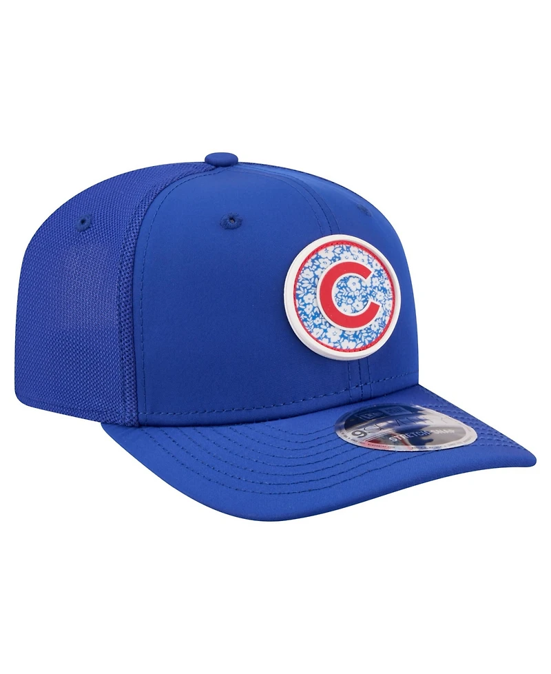 New Era Men's Royal Chicago Cubs Floral Patch 9SEVENTY Adjustable Hat
