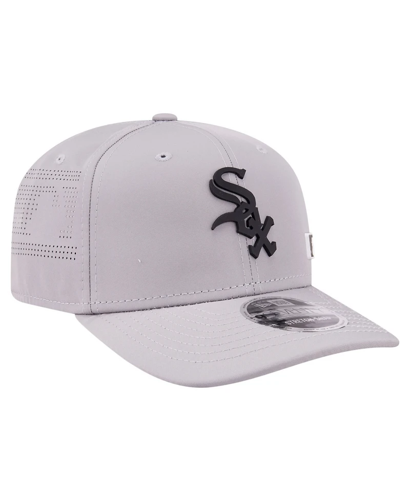 New Era Men's Gray Chicago White Sox Laser Perforated 9SEVENTY Adjustable Hat