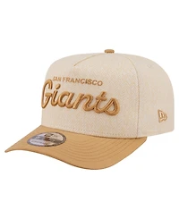 New Era Men's Cream San Francisco Giants Herringbone 9FIFTY A-Frame Snapback Hat