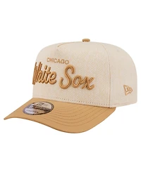 New Era Men's Cream Chicago White Sox Herringbone 9FIFTY A-Frame Snapback Hat