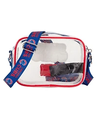 Loungefly Chicago Cubs Clear All Over Logo Crossbody Bag