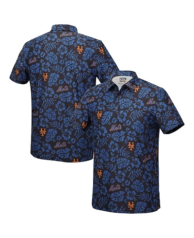 Reyn Spooner Men's Black New York Mets Cooperstown Pua Performance Polo Shirt