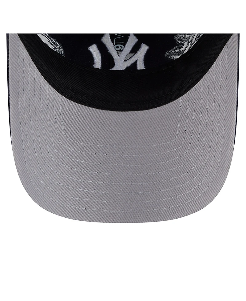 New Era Women's Navy New York Yankees Roses 9TWENTY Adjustable Hat