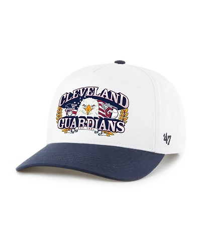 '47 Brand Men's White/Navy Cleveland Guardians Americana Eagle Hitch Adjustable Hat
