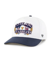'47 Brand Men's White/Navy Cleveland Guardians Americana Eagle Hitch Adjustable Hat