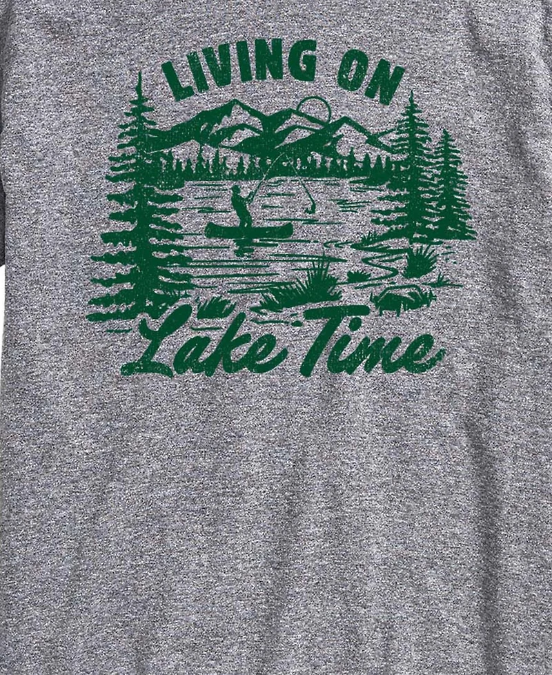 Airwaves Men's Instant Message Living On Lake Time Graphic T-Shirt