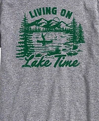 Airwaves Men's Instant Message Living On Lake Time Graphic T-Shirt
